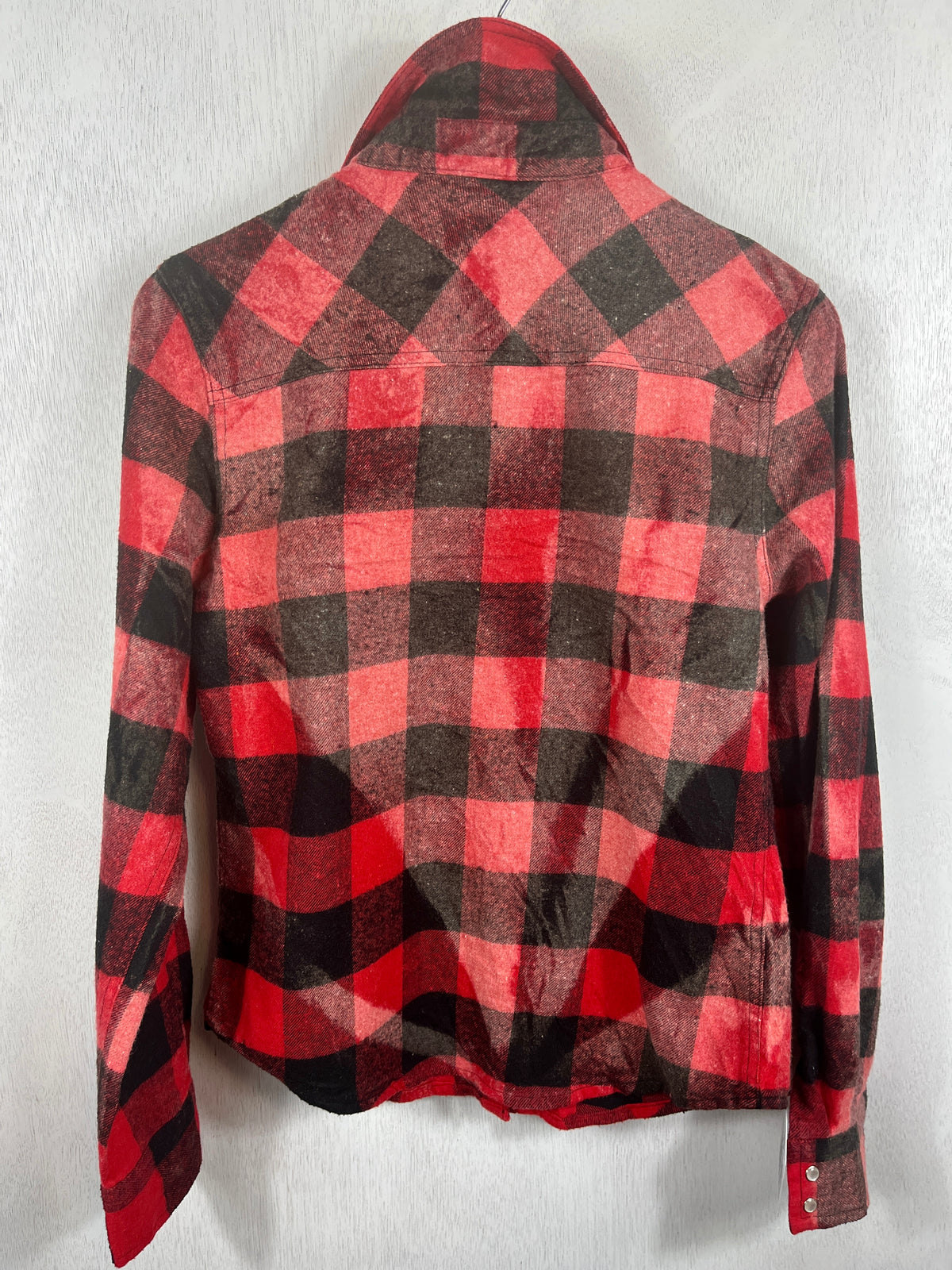 Vintage Western Style Red and Black Flannel Size Small