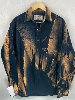 Vintage Dark Navy Blue and Rust Flannel Jacket Size XL