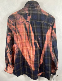 Vintage Navy, Green and Pink Flannel Size Medium