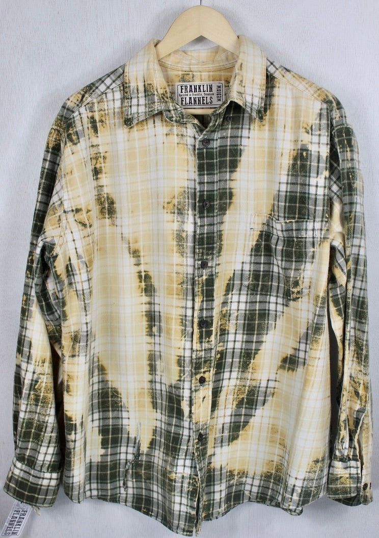 Vintage Army Green and Maize Flannel Size Medium