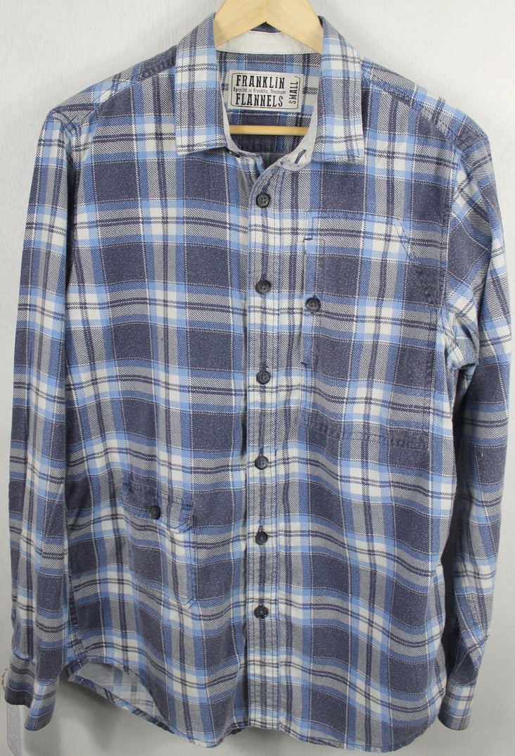 Vintage Faded Blue and White Flannel Size Small
