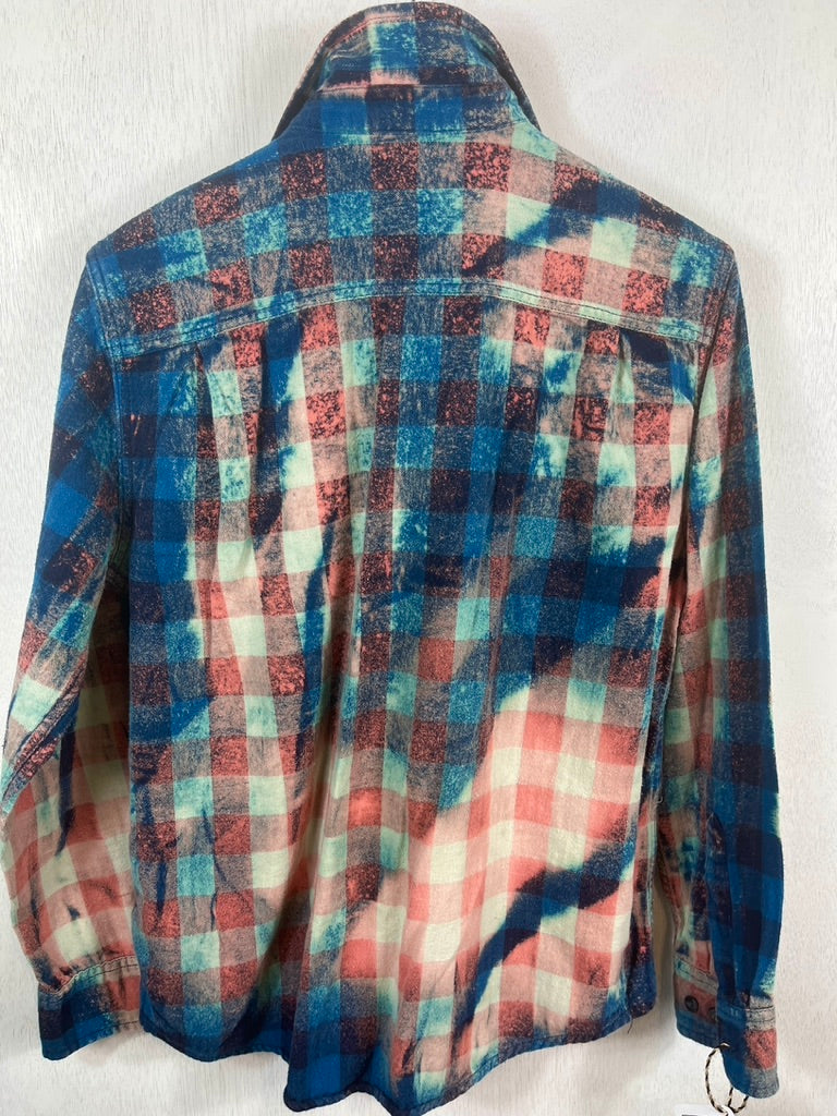 Vintage Royal Blue, Turquoise, Pink and Cream Size Medium