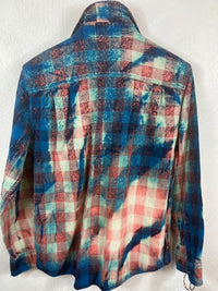 Vintage Royal Blue, Turquoise, Pink and Cream Size Medium