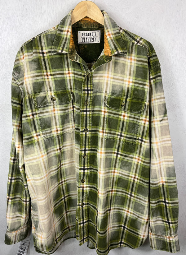 Vintage Green, Grey and Gold Corduroy Jacket Size XXL