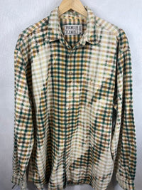 Vintage Green, Brown, Yellow and Cream Flannel Size XXL