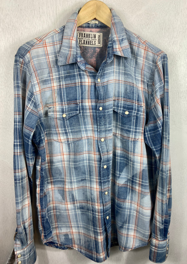 Vintage Western Style Light Blue Denim Cotton Size Medium