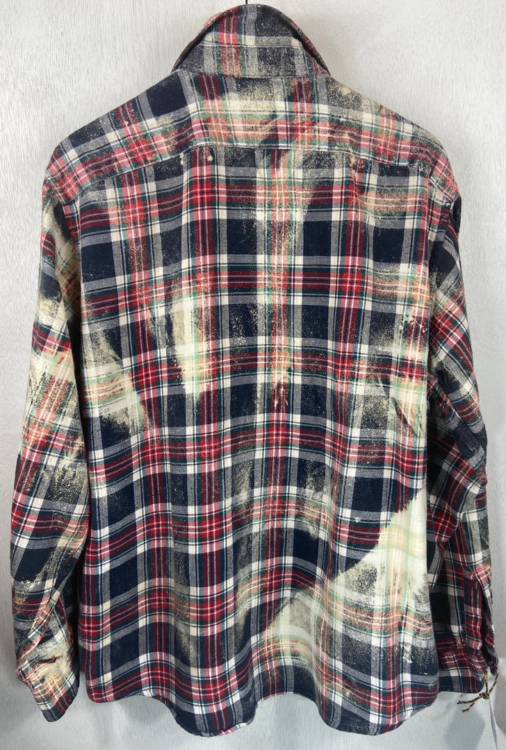 Vintage Black, Red and White Flannel Size XL