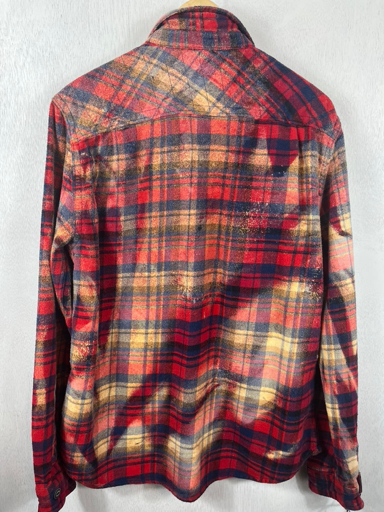 Vitnage Red, Blue, Yellow and Navy Flannel Size Large