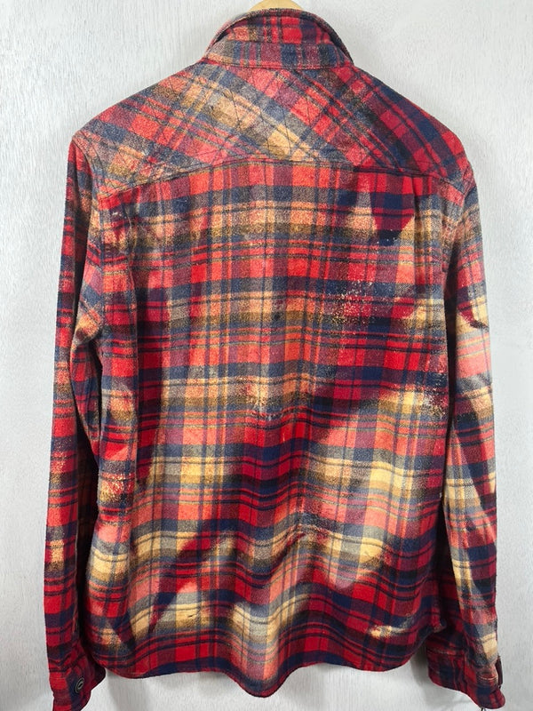 Vitnage Red, Blue, Yellow and Navy Flannel Size Large
