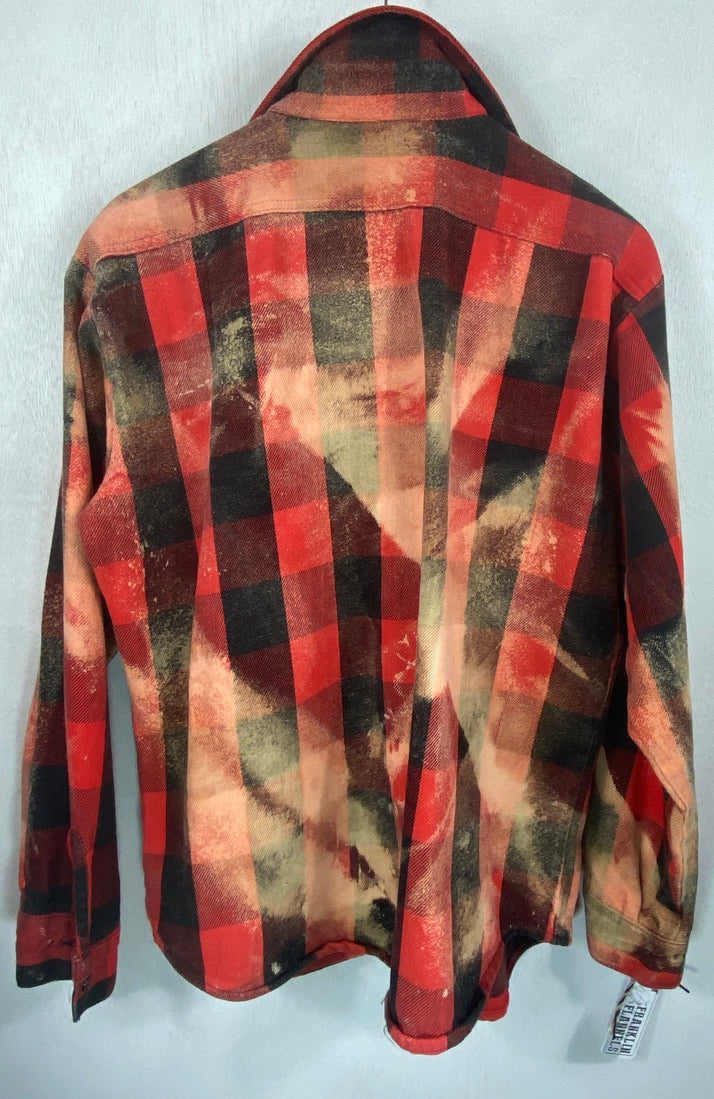 Vintage Red and Black Shacket Flannel Size Large