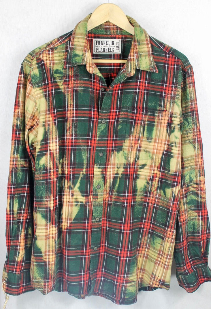 Vintage Green and Red Flannel Size Large