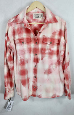 Vintage Pink and Cream Flannel Size Small