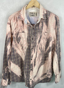 Vintage Pink and Grey Flannel Size Medium