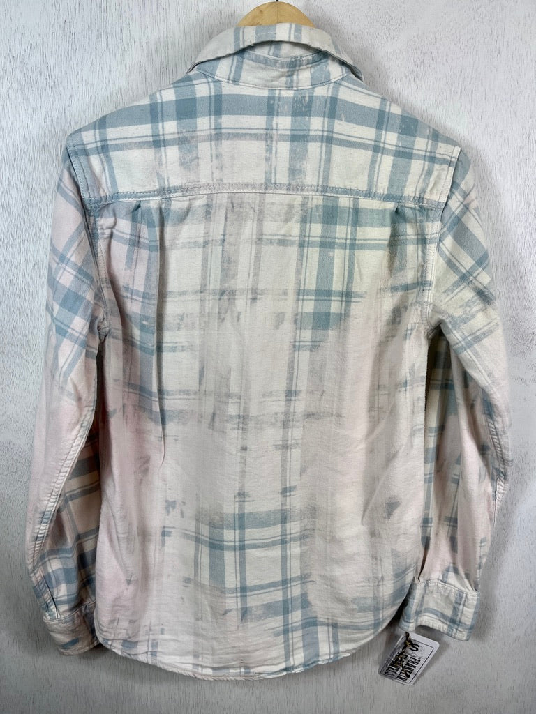 Vintage Sky Blue, White and Pink Size Small