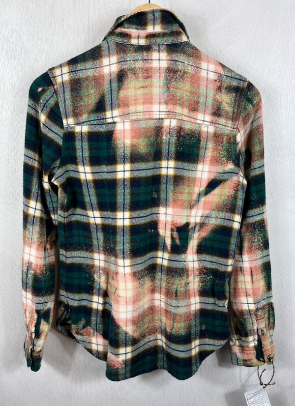 Vintage Green, Peach and Blue Flannel Size XS