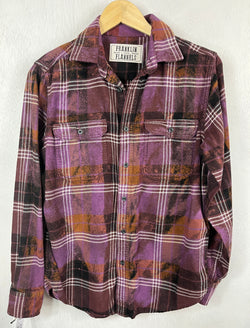 Vintage Purple, Rust and Black Flannel Size Small
