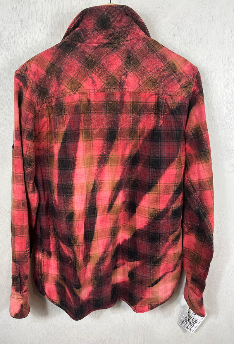 Vintage Red, Black and Pink Flannel Size Small