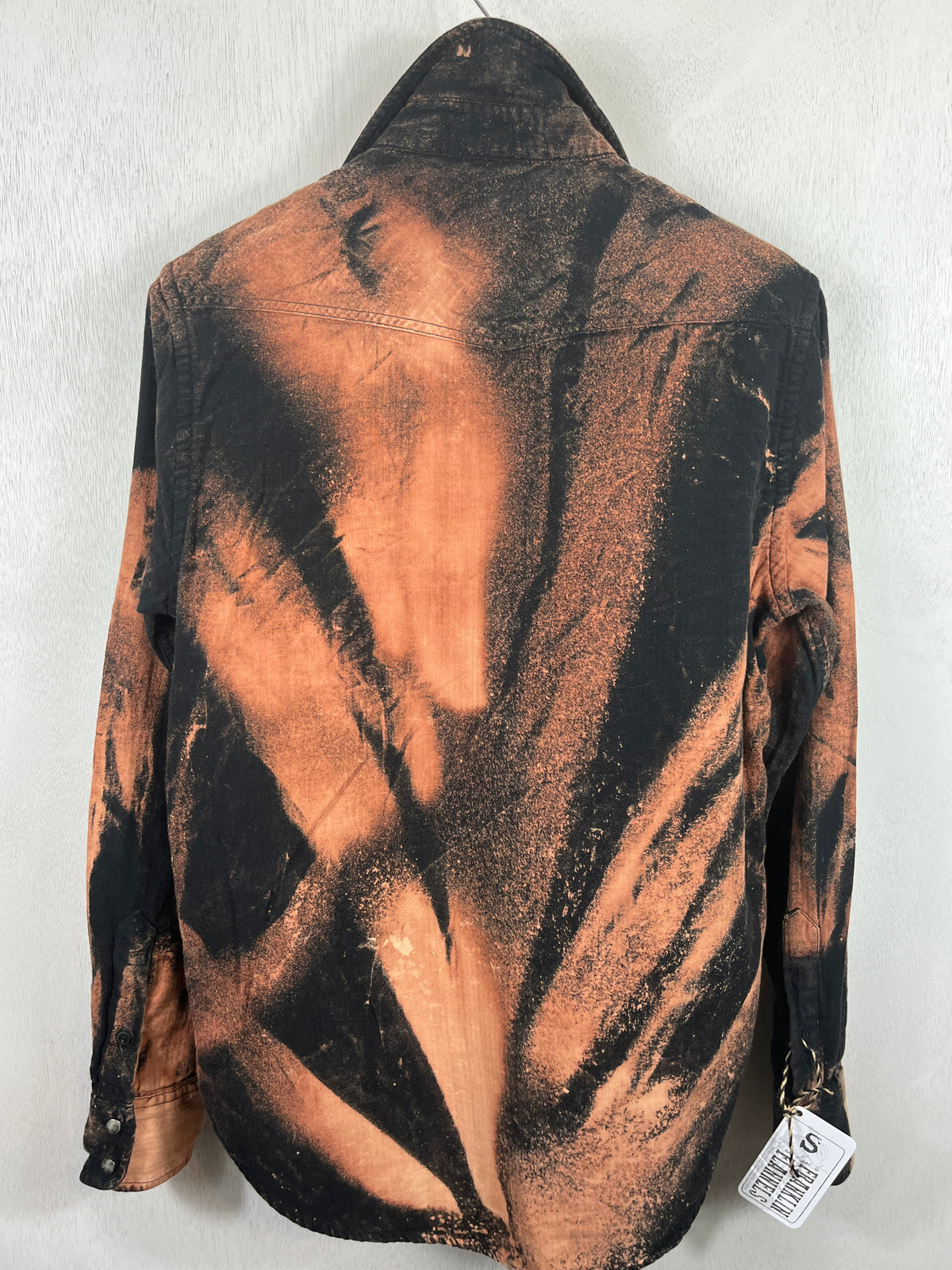 Vintage Western Style Black and Rust Flannel Size Small