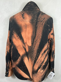 Vintage Western Style Black and Rust Flannel Size Small