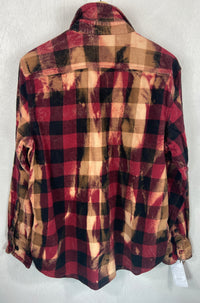 Vintage Red and Black Buffalo Check Flannel Size Medium