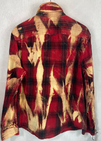 Vintage Red, Black and Gold Flannel Size Large