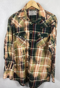 Vintage Green, Gold, Black and Burgundy Size Large