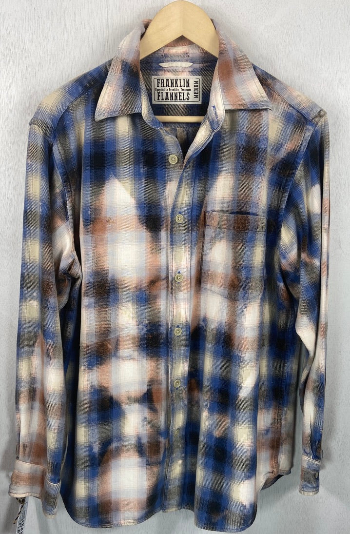 Vintage Blue, Brown and Rust Flannel Size Medium
