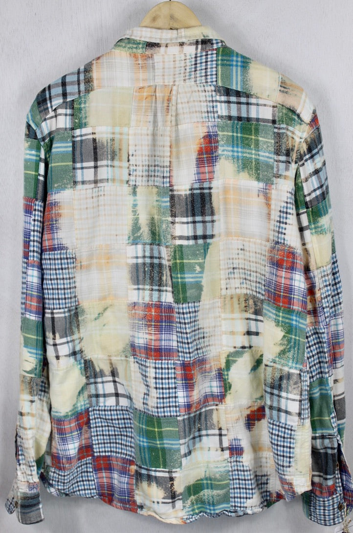 Vintage Multi-Colored Patchwork Flannel Size XL