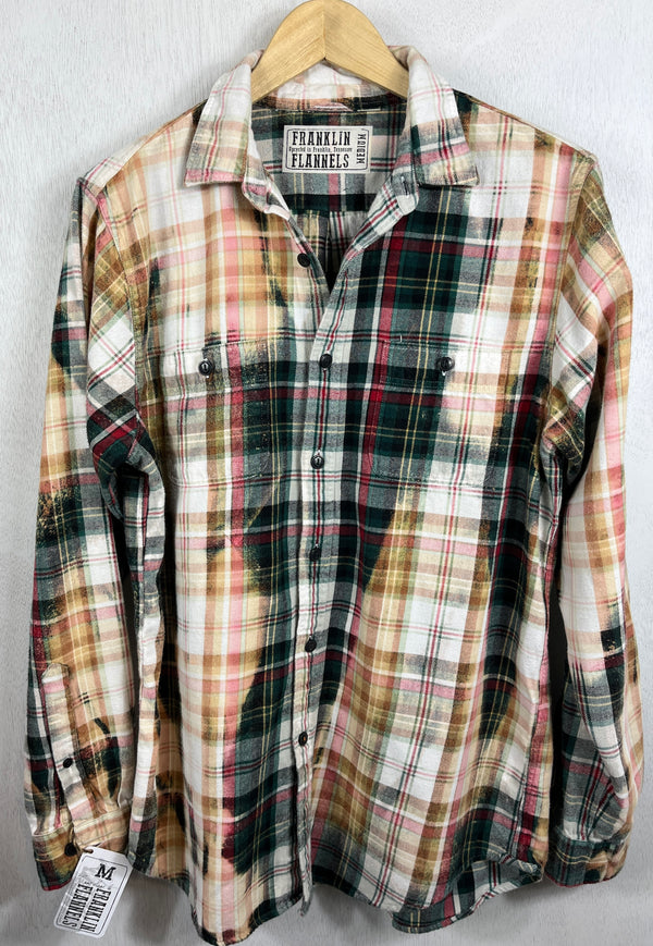 Vintage Green, Red, White and Rust Flannel Size Medium
