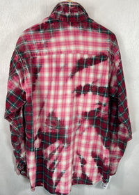 Vintage Red, Green and Pink Flannel Size XL