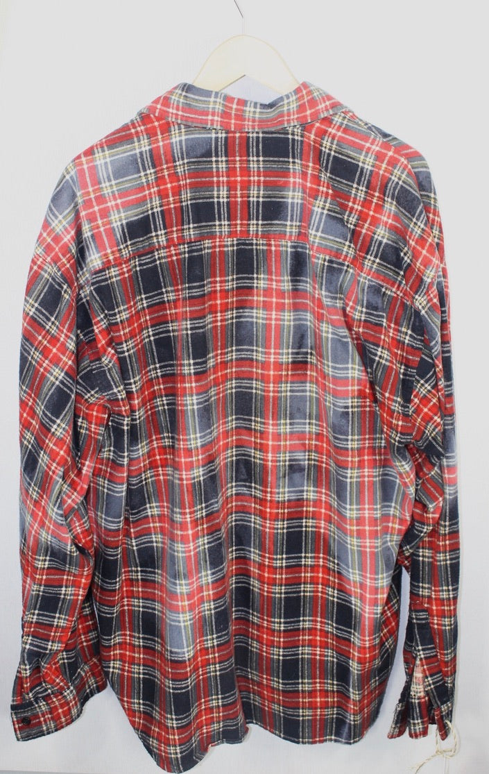 Vintage Retro Blue and Red Flannel Size XL