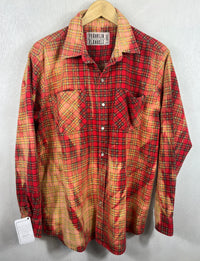 Vintage Red, Green and Gold Flannel Size XL