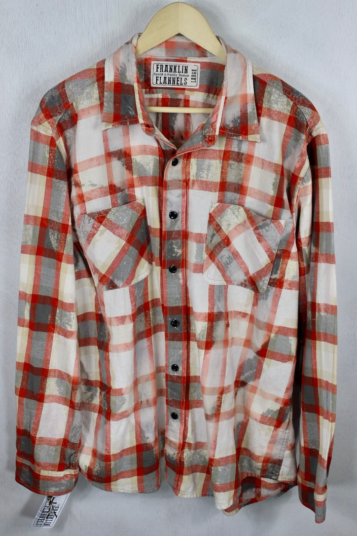 Vintage Red and White Flannel Size Large