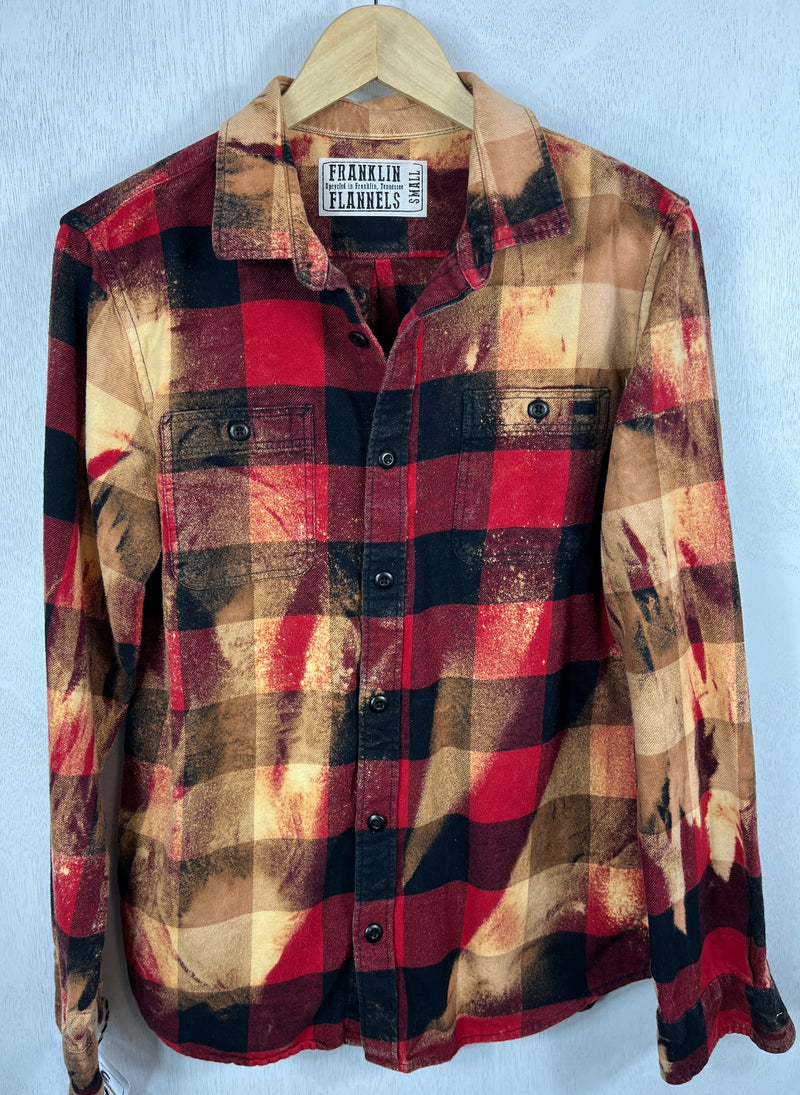 Vintage Red, Black and Gold Flannel Size Small