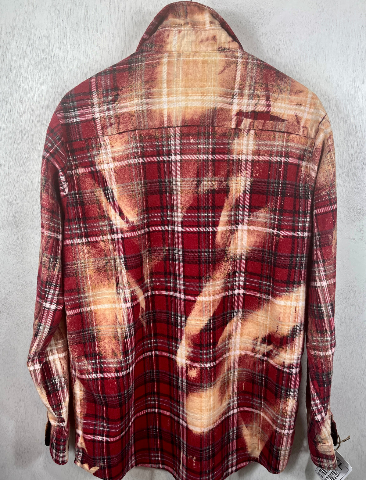 Vintage Red, Gold, Black and White Flannel Size XL