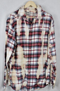 Vintage Red, Cream and Green Flannel XL Tall