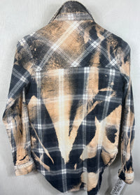 Vintage Navy, Grey, White and Cream Flannel Size XS