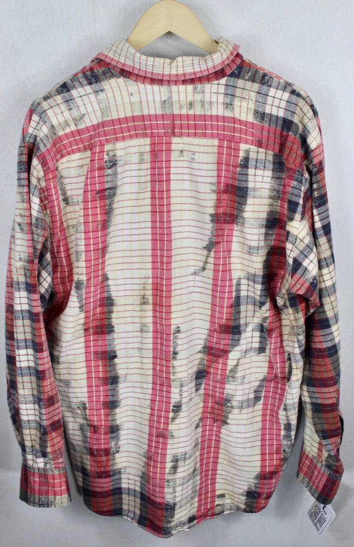 Vintage Red, Cream and Black Flannel Size Large