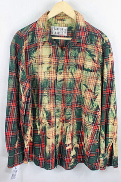 Vintage Red, Green, and Cream Flannel Size Large