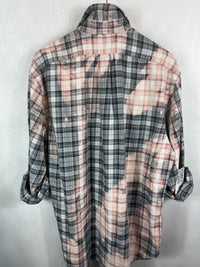 Vintage Grey, Pink and White Lightweight Cotton Size XL