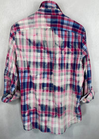 Vintage Navy Blue, Pink, Cherry Red and White Lightweight Cotton Size Medium