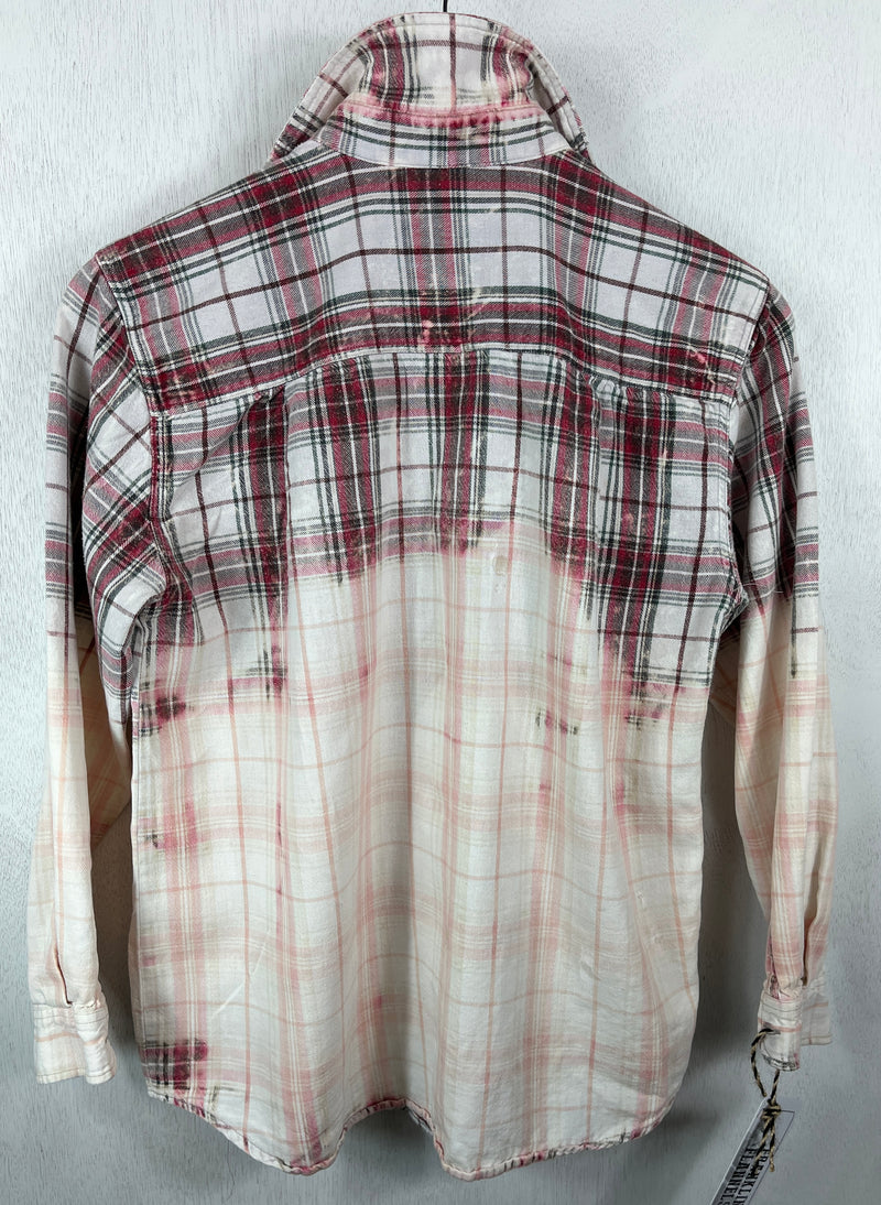 Vintage Red, Green White and Pink Flannel Size Small