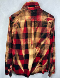 Vintage Red, Black and Gold Flannel Size Small
