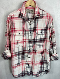 Vintage Pink, White and Grey Lightweight Cotton Size Large
