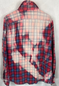 Vintage Red and Royal Blue Flannel Size Large