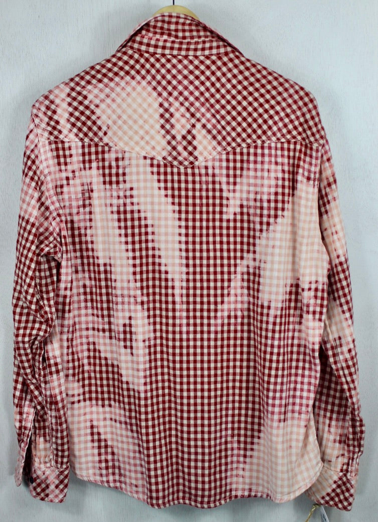Vintage Red, White and Pink Checked Lightweight Size Medium
