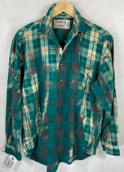 Vintage Green, White and Charcoal Flannel Size Large