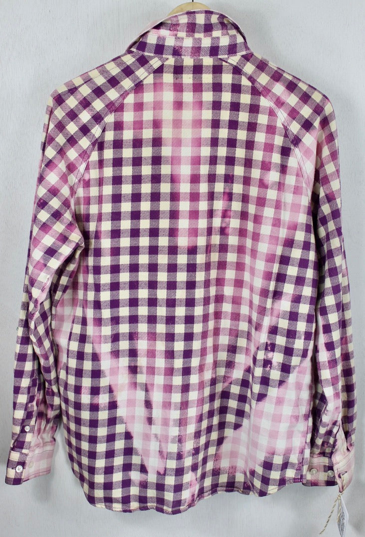 Vintage Purple, Pink and White Flannel Size Small