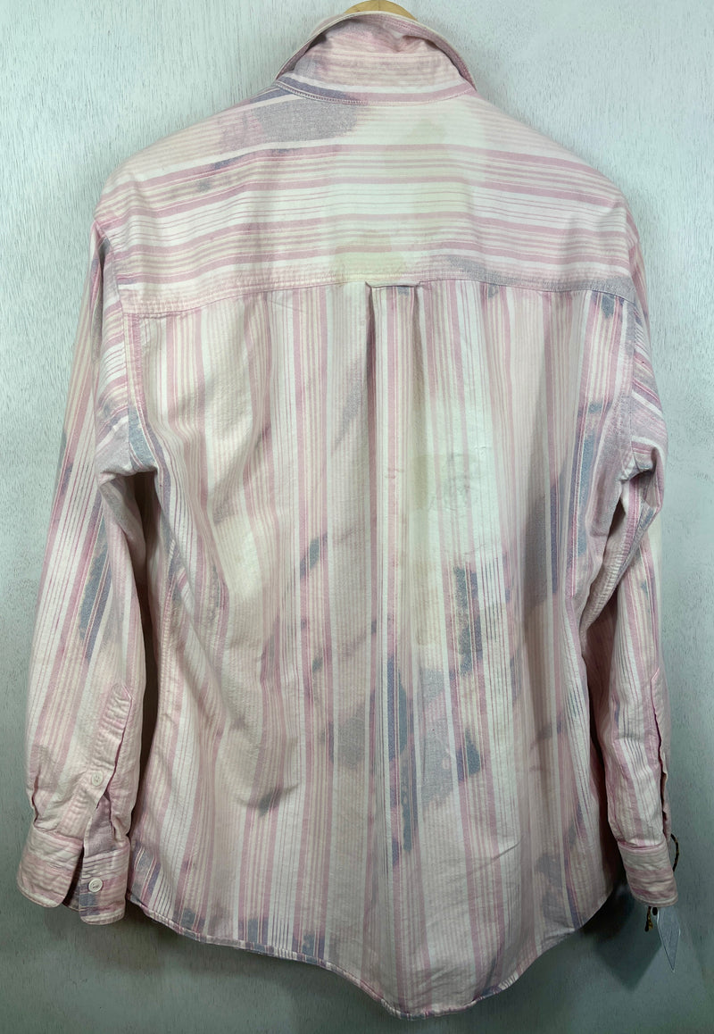 Vintage Pink, White and Pale Grey Lightweight Cotton Size XL