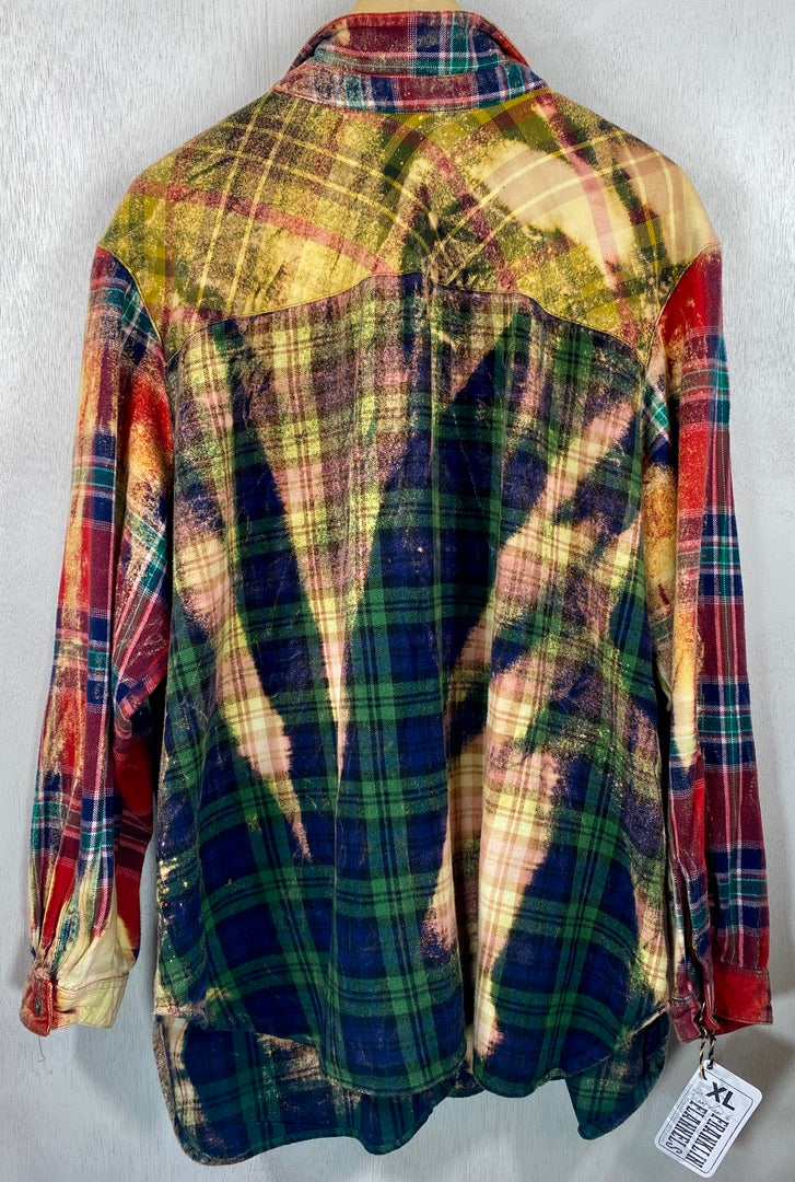 Vintage Red, Green and Gold Flannel Size XL